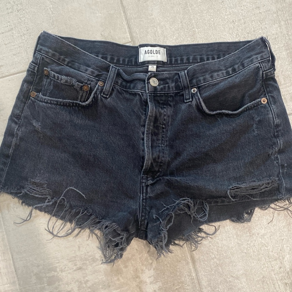Black agolde shorts